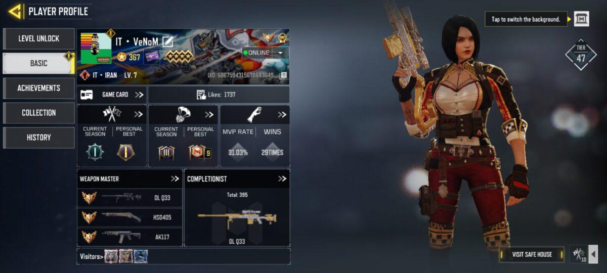 اکانت کالاف دیوتی کد 1110 4