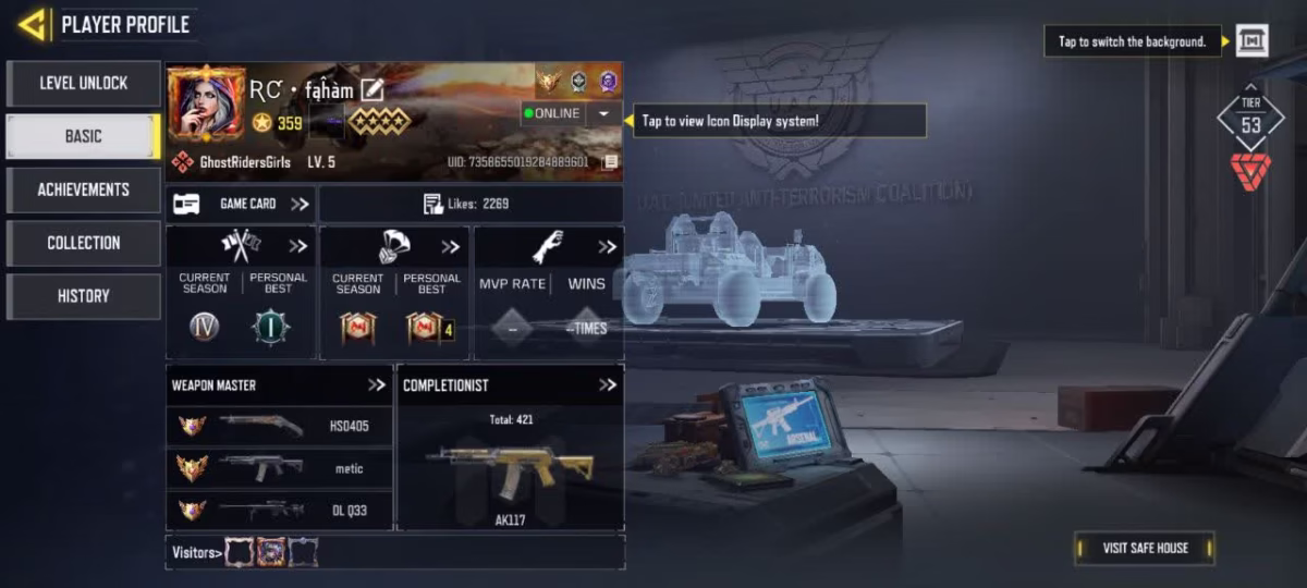 اکانت کالاف دیوتی کد 1169 2