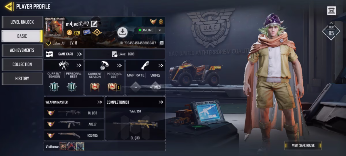 اکانت کالاف دیوتی کد 1174