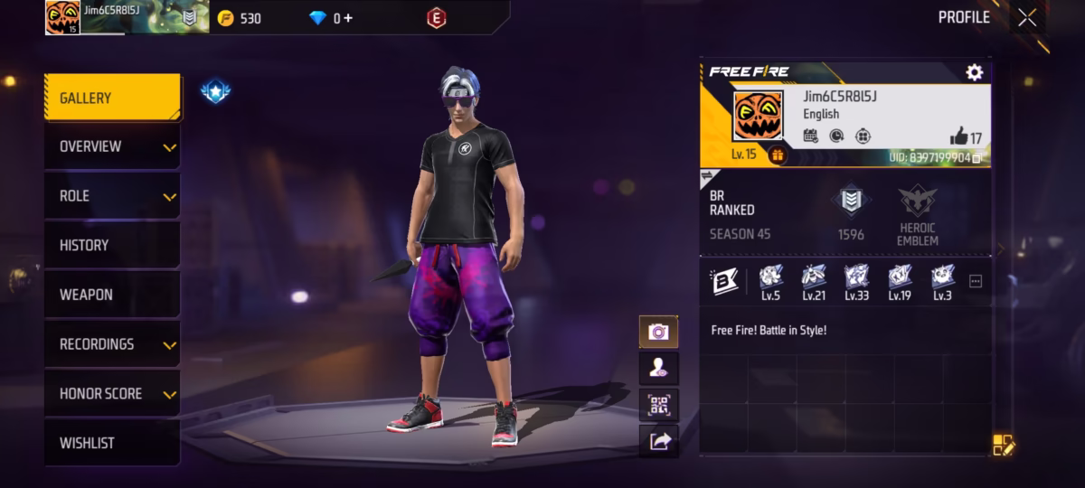 اکانت فری فایر کد 3023