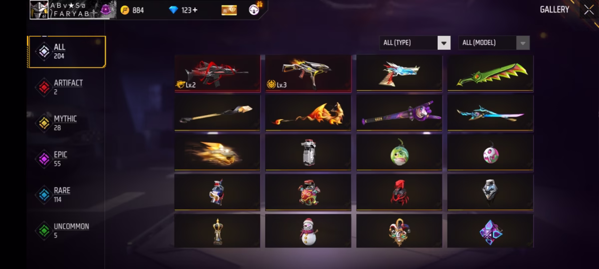 اکانت فری فایر کد 3015 3