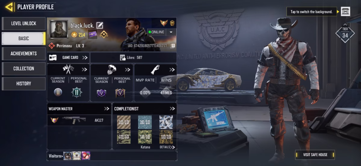 اکانت کالاف دیوتی کد 1176