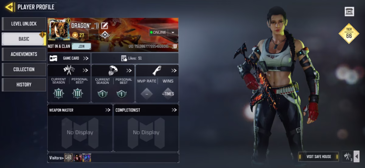 اکانت کالاف دیوتی موبایل کد 1206