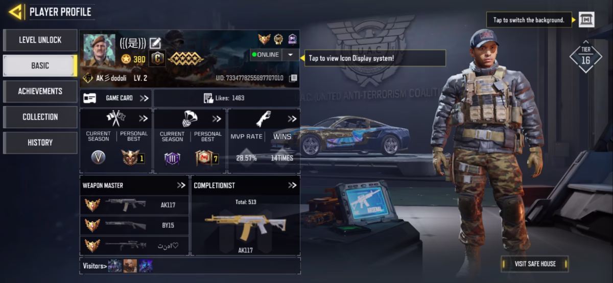 اکانت کالاف دیوتی موبایل کد 1219 2