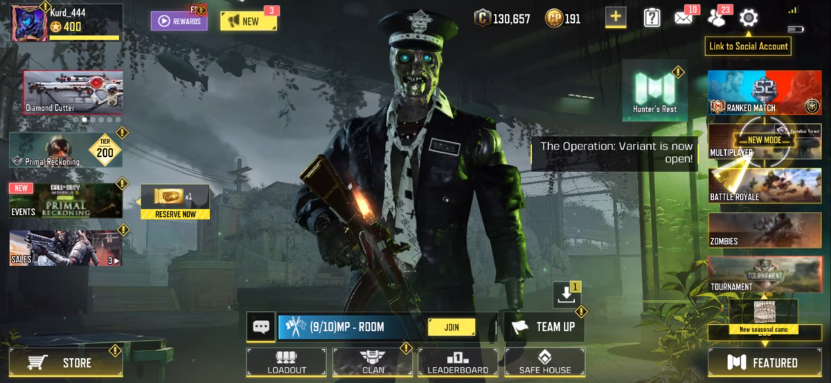 اکانت کالاف دیوتی موبایل کد 1220