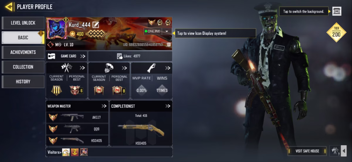 اکانت کالاف دیوتی موبایل کد 1220 2