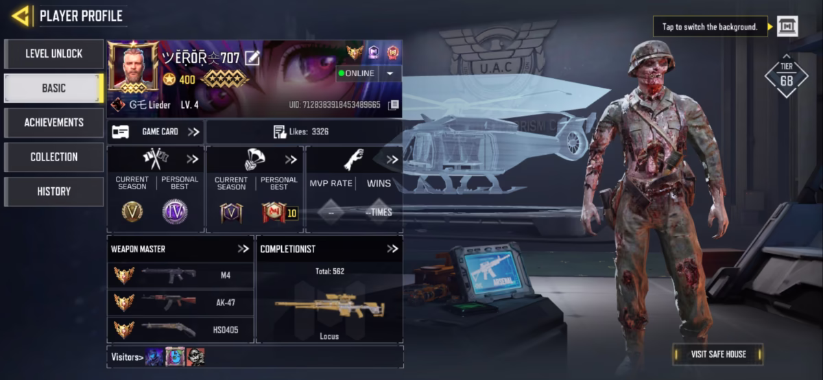 اکانت کالاف دیوتی موبایل کد 1221 2