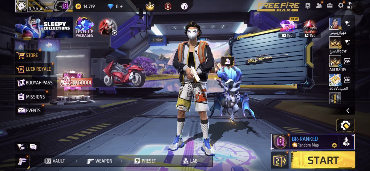 اکانت فری فایر کد 3025