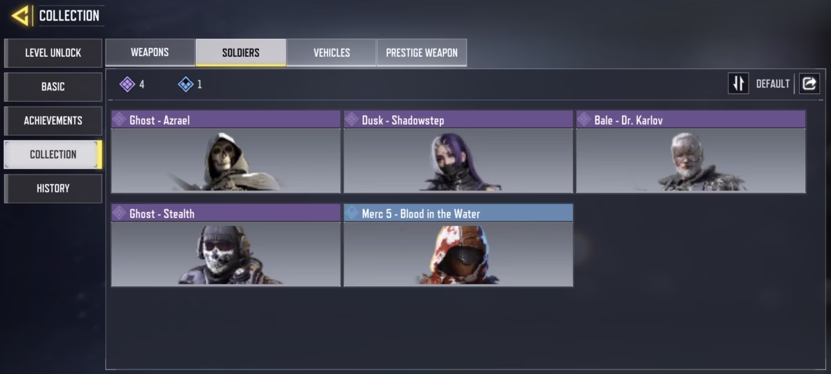 اکانت کالاف دیوتی موبایل کد 1250 3