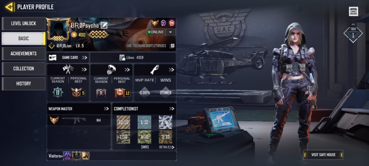 اکانت کالاف دیوتی موبایل کد 1233 2