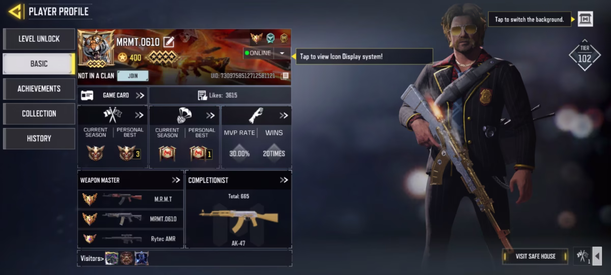 اکانت کالاف دیوتی موبایل کد 1267