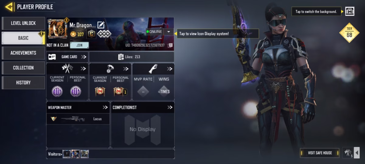 اکانت کالاف دیوتی موبایل کد 1296 2