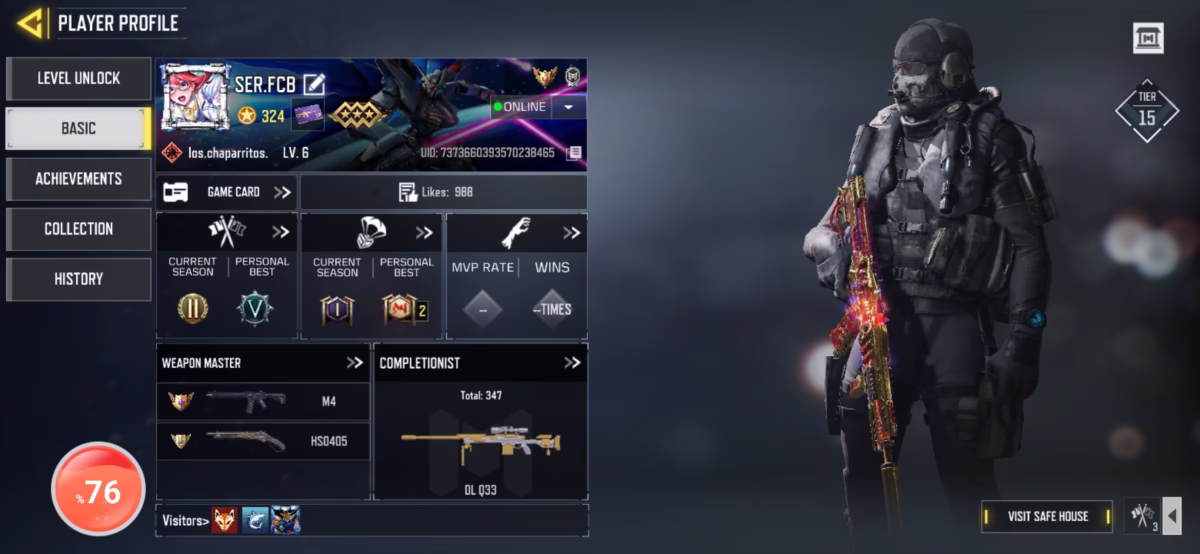 اکانت کالاف دیوتی موبایل کد 1236 2