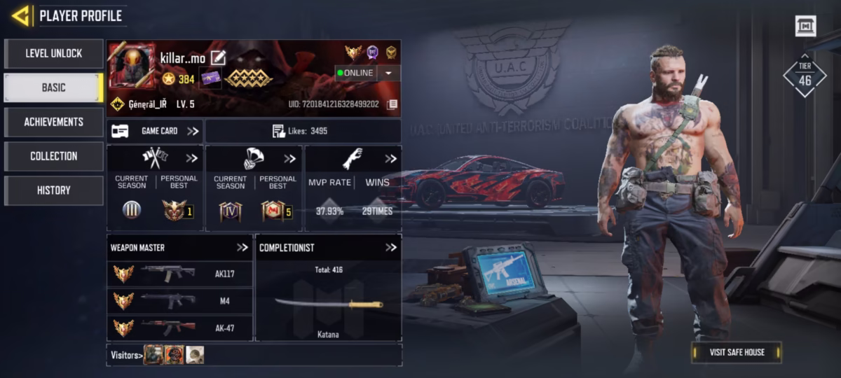 1000024059 اکانت کالاف دیوتی موبایل کد 1280