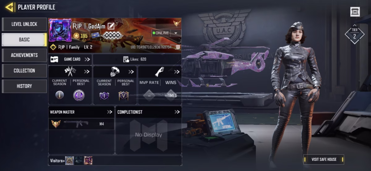 اکانت کالاف دیوتی موبایل کد 1288 2