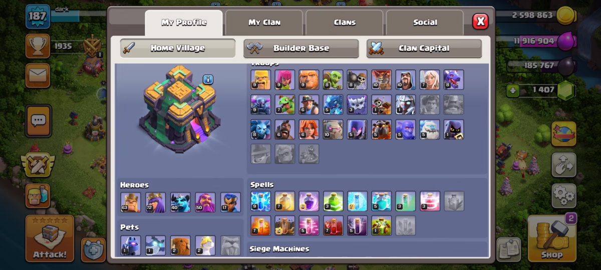 اکانت کلش اف کلنز تاون هال 14 کد 2017 2