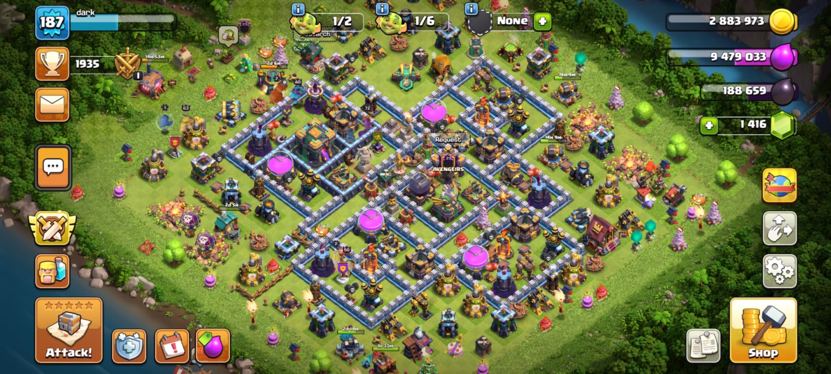 اکانت کلش اف کلنز تاون هال 14 کد 2017