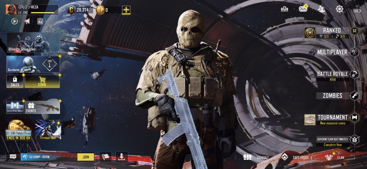 اکانت کالاف دیوتی موبایل کد 1241