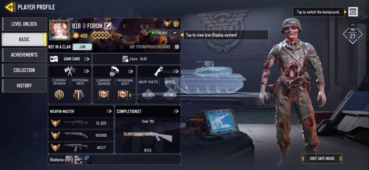 اکانت کالاف دیوتی موبایل کد 1286 2