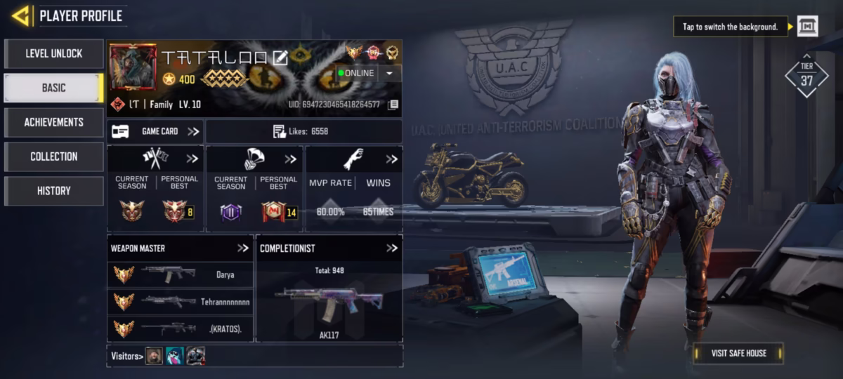 اکانت کالاف دیوتی موبایل کد 1229 2