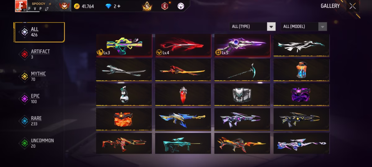 اکانت فری فایر کد 3034 2