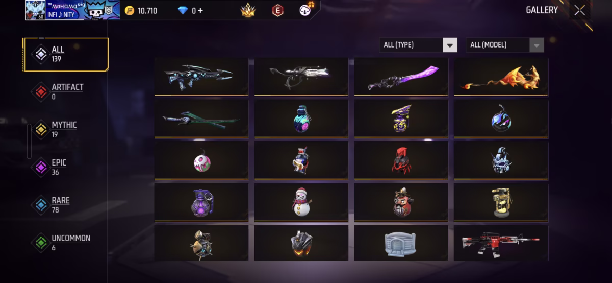 اکانت فری فایر کد 3033 2