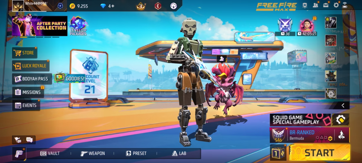 اکانت فری فایر کد 3045