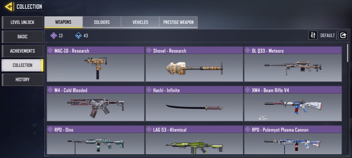 اکانت کالاف دیوتی موبایل کد 1350 4