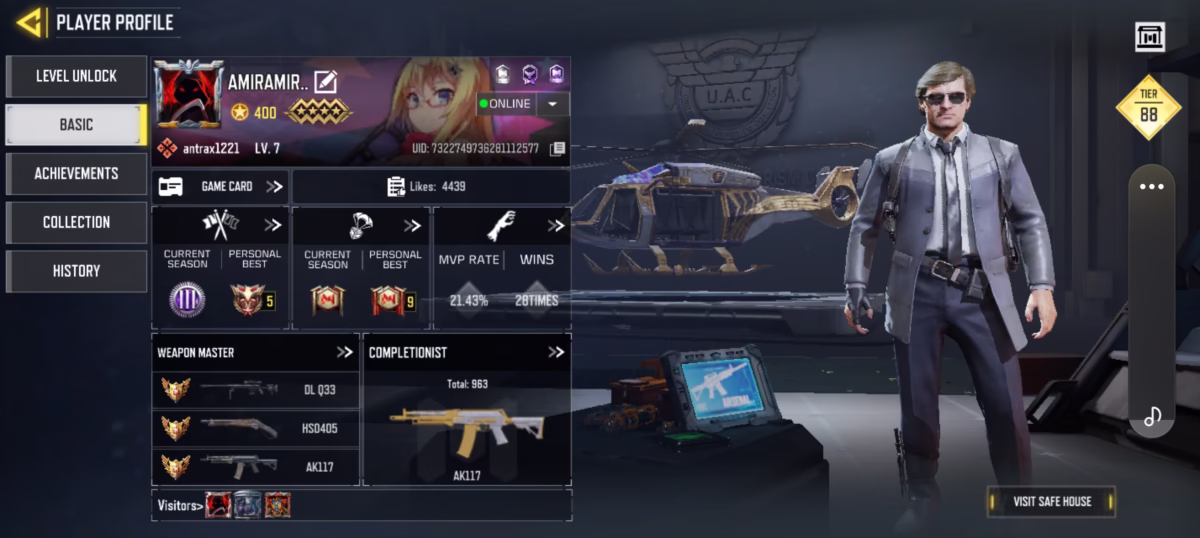 اکانت کالاف دیوتی موبایل کد 1345 2