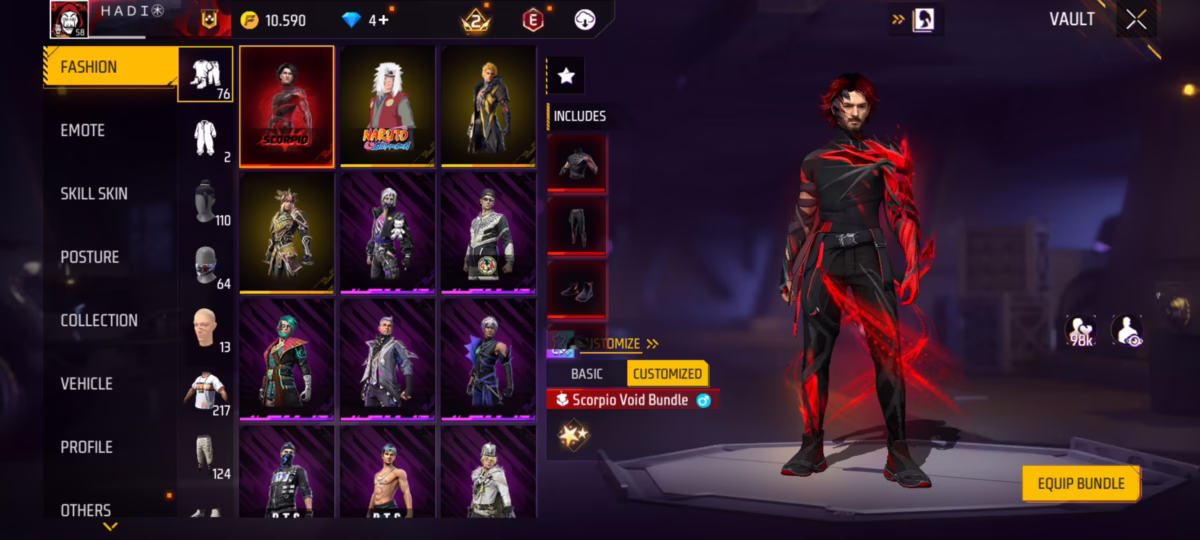 اکانت فری فایر کد 3053 3