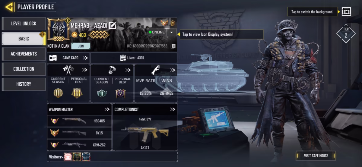 اکانت کالاف دیوتی موبایل کد 1323 2