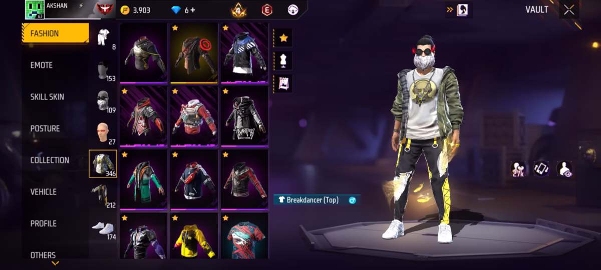 اکانت فری فایر کد 3051 2