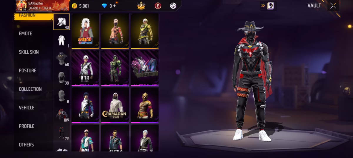 اکانت فری فایر کد 3047 4