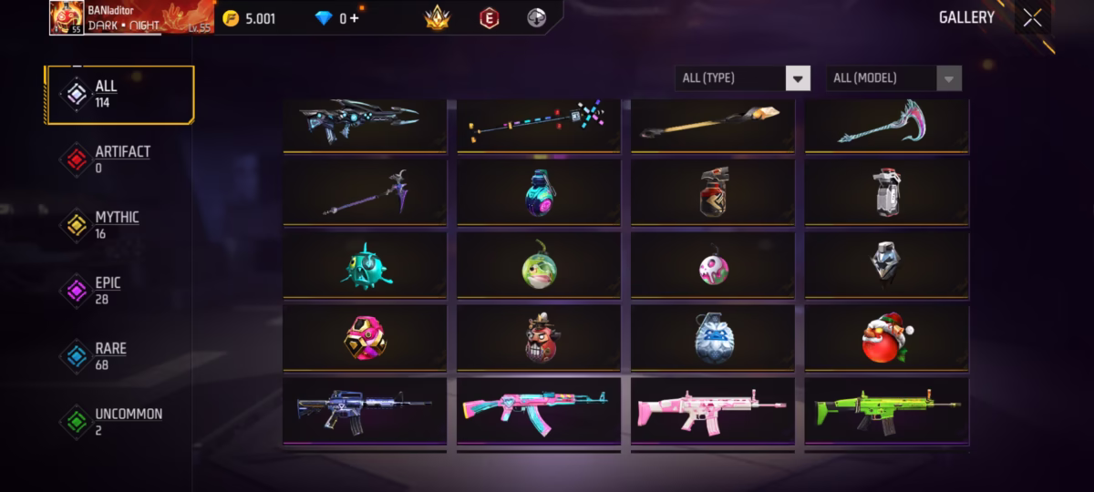 اکانت فری فایر کد 3047 2