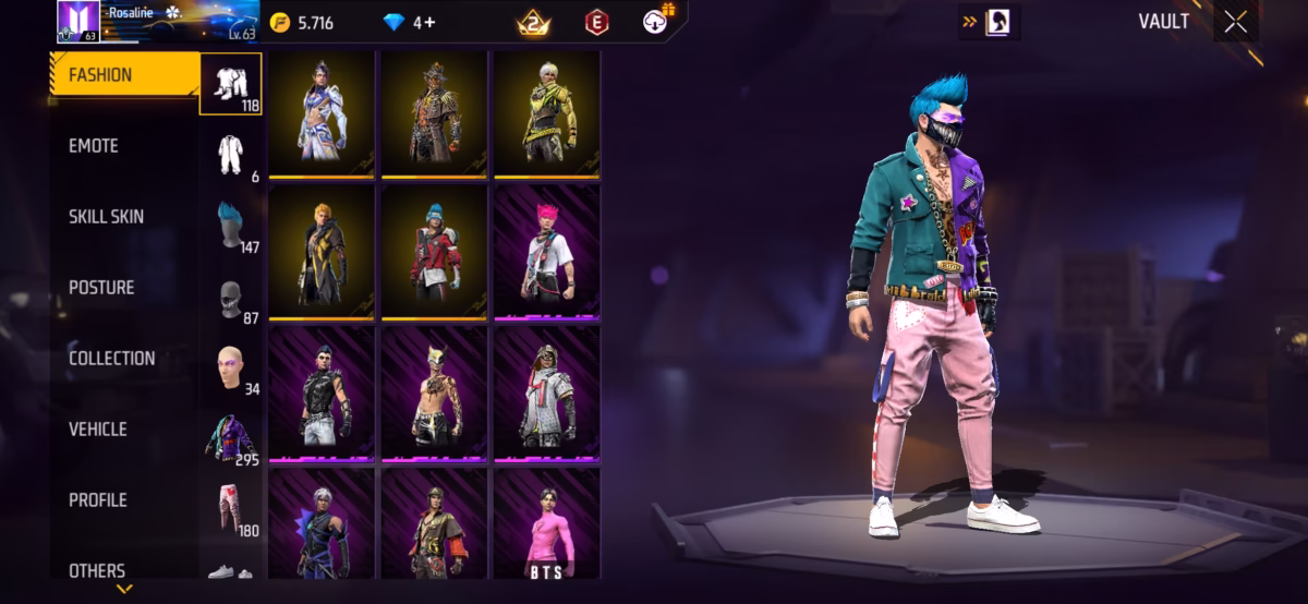 اکانت فری فایر کد 3057 3