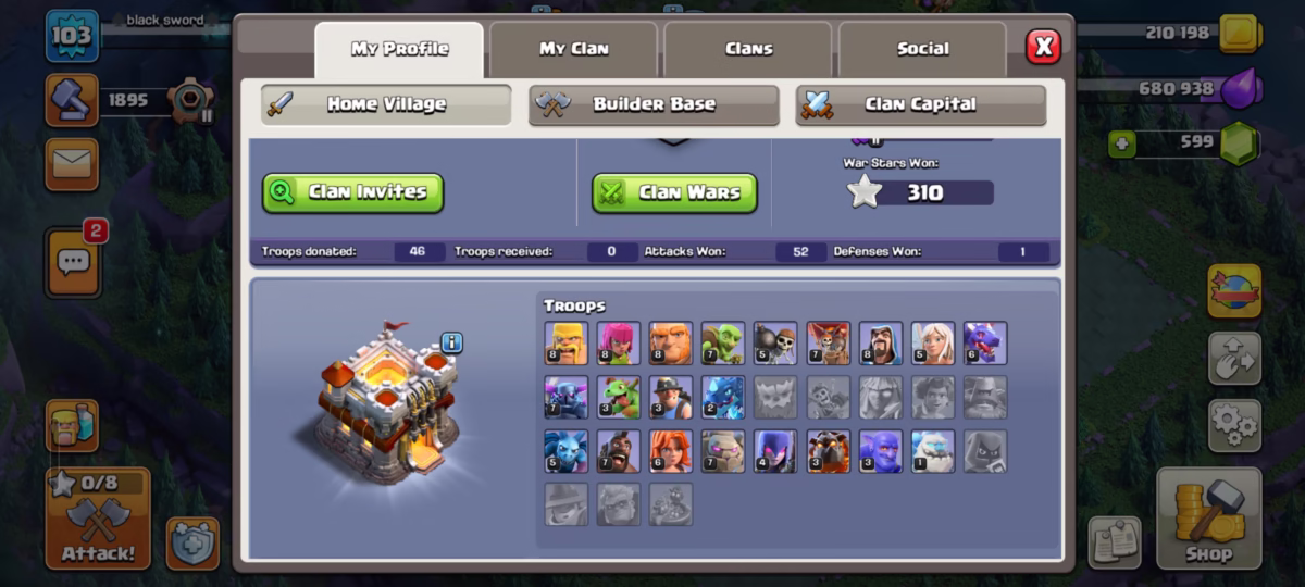 اکانت کلش اف کلنز تاون هال 11 کد 2023 2