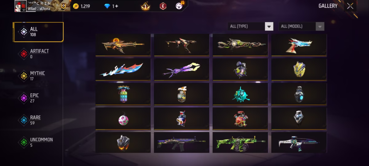 اکانت فری فایر کد 3058 2