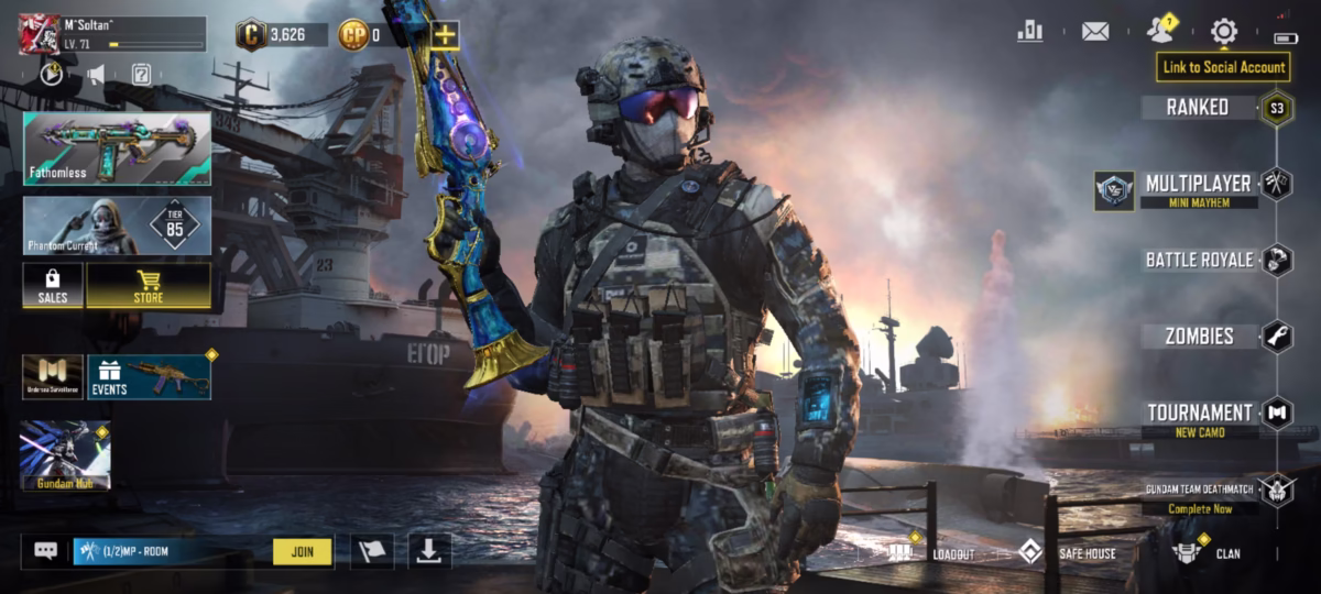 اکانت کالاف دیوتی موبایل کد 1371