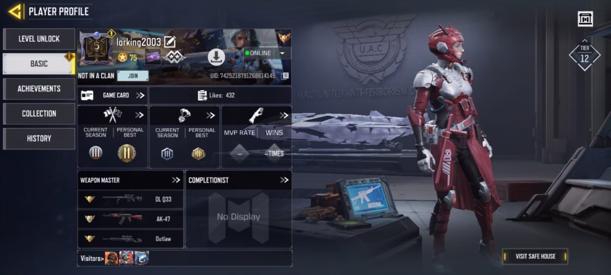 اکانت کالاف دیوتی موبایل کد 1495 - تصویر 1