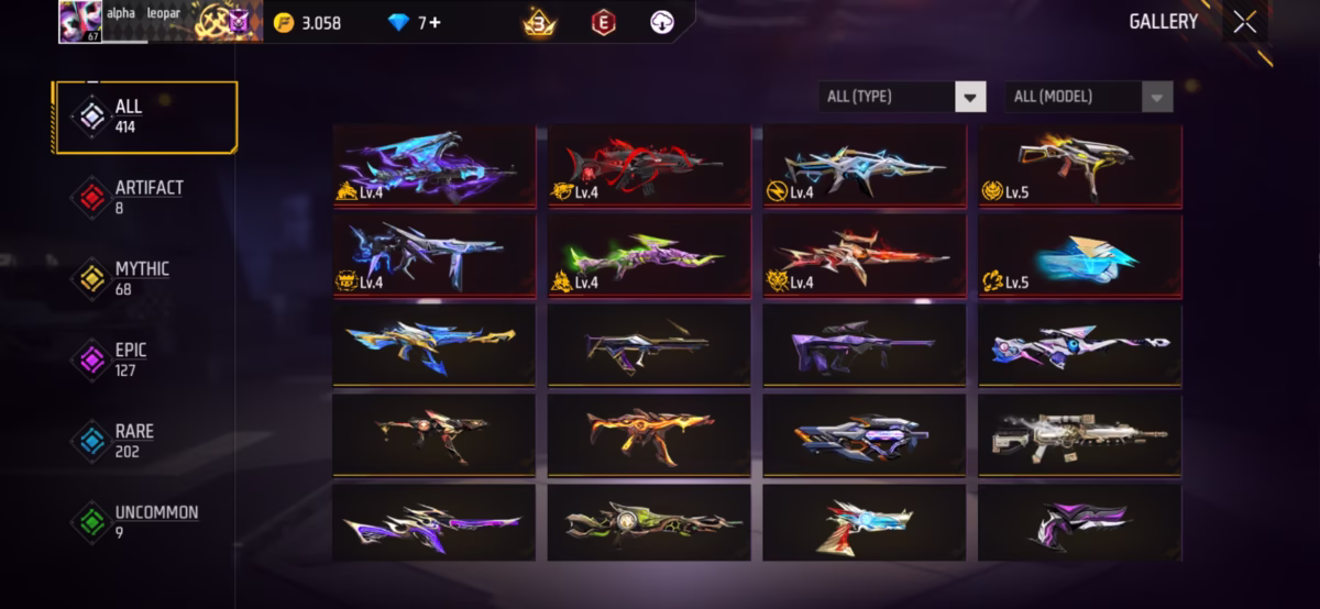 اکانت فری فایر کد 3067 - تصویر 2