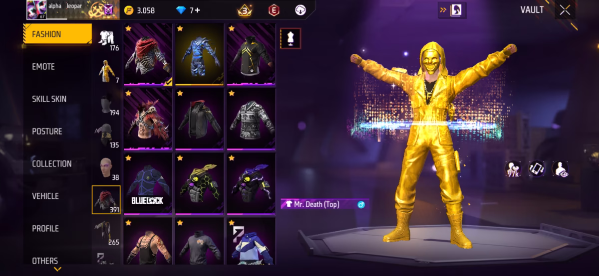 اکانت فری فایر کد 3067 - تصویر 3