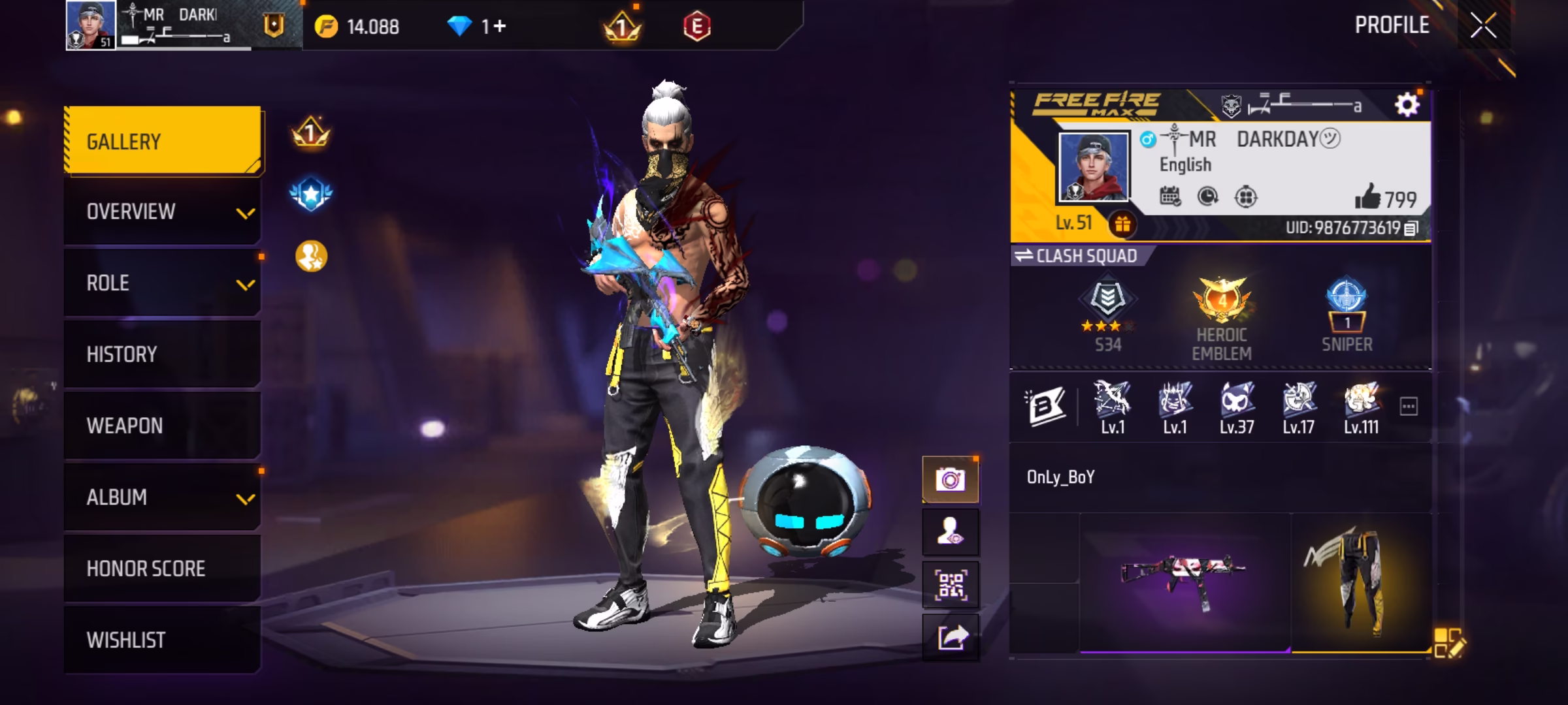 Screenshot_2025-12-22-23-43-07-455_com.dts_.freefiremax1 اکانت فری فایر کد 3099 - تصویر 1